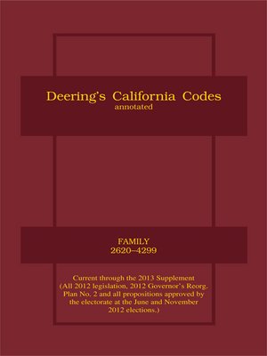 cover image of Deering's California Family Code